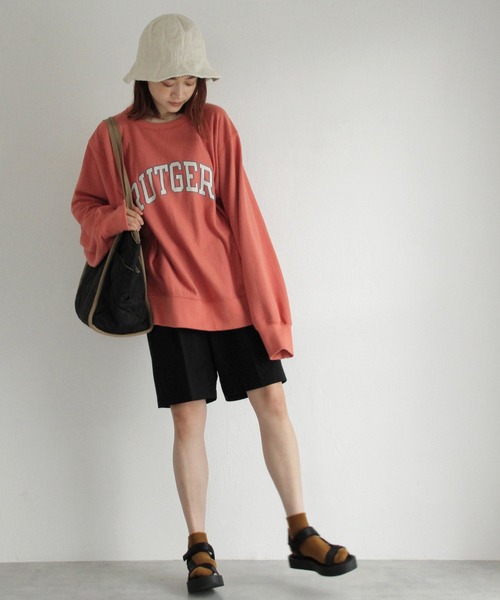 Crisp(クリスプ)の「”RUTGERS”オーバースウェット(スウェット・レディース・オレンジ/グリーン/アイボリー・FREE)」の22枚目の写真
