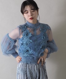 Bloom Closet | ヴィンテージレースチュールハイネックプルオーバー(シャツ/ブラウス)