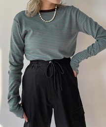 179/WG（イチナナキュウダブルジー）の「リングドットバイカラーカーディガン（カーディガン/ボレロ）」