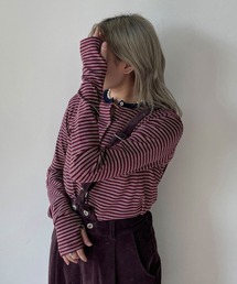 179/WG | リングドットバイカラーカーディガン(カーディガン/ボレロ)