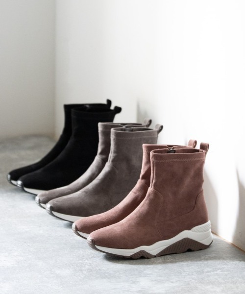 JELLY BEANS（ジェリービーンズ）の「ストレッチスニーカーブーツ(217-60207)JELLY BEANS(ジェリービーンズ)（ブーツ・レディース・スモークピンク/グレー/ブラック系・M/L/S）」の11枚目の写真