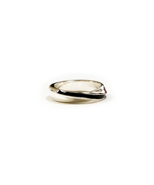 Ayler(アイラー)の「【Ayler】twist ring ツイストリング Ay-027(リング・メンズ・シルバー×ブラック・17号/15号)」の6枚目の写真