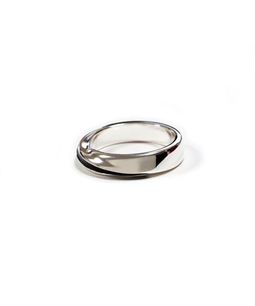 Ayler(アイラー)の「【Ayler】twist ring ツイストリング Ay-027(リング・メンズ・シルバー×ブラック・17号/15号)」の4枚目の写真