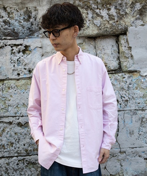 PUBLUX（パブリュクス）の「【PUBLUX/パブリュクス】リラックスワイドオックスBDシャツ（シャツ/ブラウス・メンズ・ブルー/ネイビー/ホワイト/ピンク・マルチサイズ）」の4枚目の写真