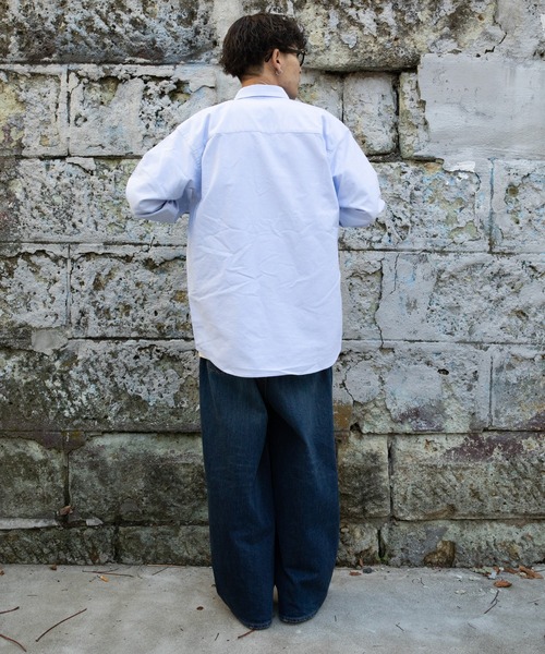 PUBLUX（パブリュクス）の「【PUBLUX/パブリュクス】リラックスワイドオックスBDシャツ（シャツ/ブラウス・メンズ・ブルー/ネイビー/ホワイト/ピンク・マルチサイズ）」の7枚目の写真