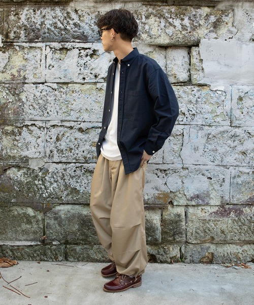 PUBLUX（パブリュクス）の「【PUBLUX/パブリュクス】リラックスワイドオックスBDシャツ（シャツ/ブラウス・メンズ・ブルー/ネイビー/ホワイト/ピンク・マルチサイズ）」の9枚目の写真