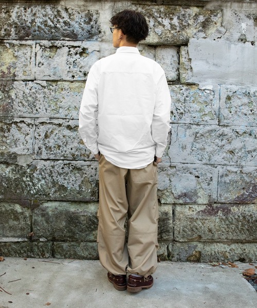 PUBLUX（パブリュクス）の「【PUBLUX/パブリュクス】リラックスワイドオックスBDシャツ（シャツ/ブラウス・メンズ・ブルー/ネイビー/ホワイト/ピンク・マルチサイズ）」の16枚目の写真