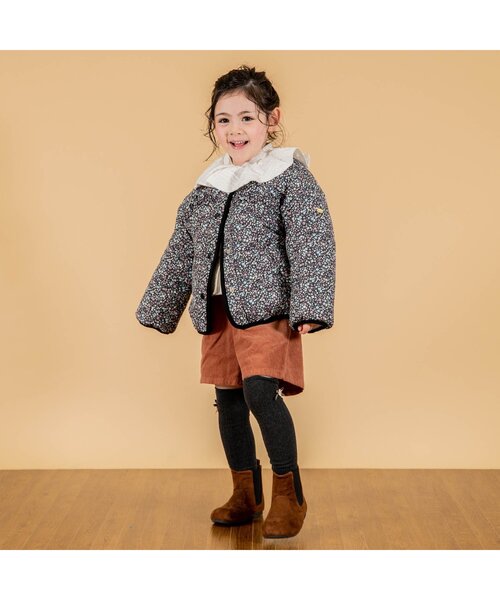 Seraph（セラフ）の「ラッフルカラーブラウス（シャツ/ブラウス・キッズ・ブラック/ブルー/アイボリー/チェック・90/100/110/120/80/130/95/140）」の5枚目の写真