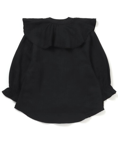 Seraph（セラフ）の「ラッフルカラーブラウス（シャツ/ブラウス・キッズ・ブラック/ブルー/アイボリー/チェック・90/100/110/120/80/130/95/140）」の6枚目の写真