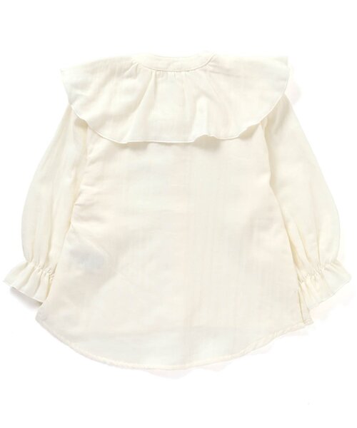 Seraph（セラフ）の「ラッフルカラーブラウス（シャツ/ブラウス・キッズ・ブラック/ブルー/アイボリー/チェック・90/100/110/120/80/130/95/140）」の9枚目の写真