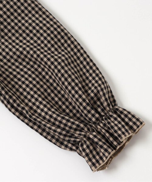 Seraph（セラフ）の「ラッフルカラーブラウス（シャツ/ブラウス・キッズ・ブラック/ブルー/アイボリー/チェック・90/100/110/120/80/130/95/140）」の11枚目の写真