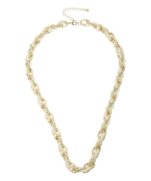 Te chichi（テチチ）の「パール×メタルMIXチェーンネックレス（ネックレス・レディース・ゴールド・ﾌﾘ-）」の2枚目の写真