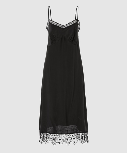 Simone Rocha（シモーネロシャ）の「STRAPPY SLIP DRESS W/ LACE TRIM（ワンピース・レディース・ベージュ系その他/ブラック・6）」の2枚目の写真
