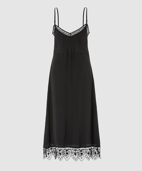 Simone Rocha（シモーネロシャ）の「STRAPPY SLIP DRESS W/ LACE TRIM（ワンピース・レディース・ベージュ系その他/ブラック・6）」の4枚目の写真