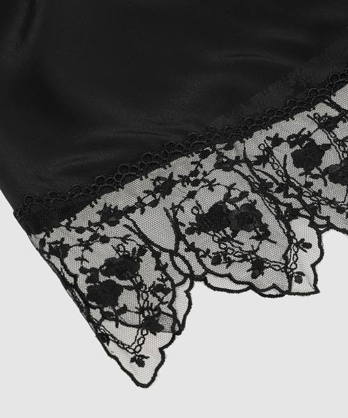 Simone Rocha（シモーネロシャ）の「STRAPPY SLIP DRESS W/ LACE TRIM（ワンピース・レディース・ベージュ系その他/ブラック・6）」の5枚目の写真