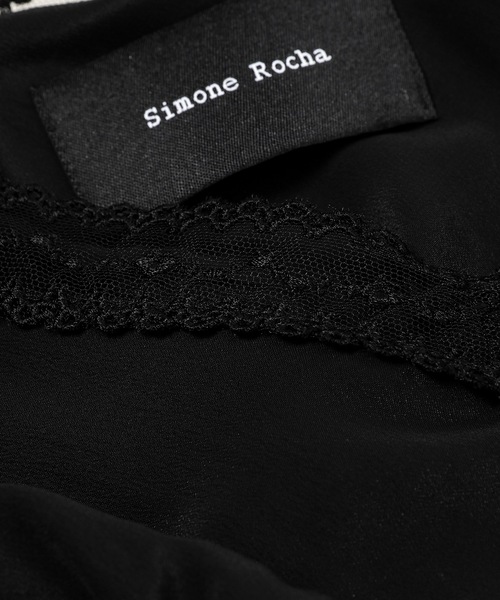 Simone Rocha（シモーネロシャ）の「STRAPPY SLIP DRESS W/ LACE TRIM（ワンピース・レディース・ベージュ系その他/ブラック・6）」の3枚目の写真