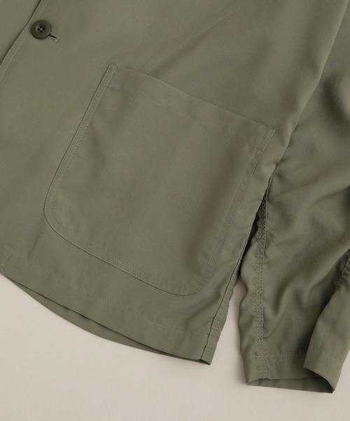 NANO universe（ナノユニバース）の「LB.03/KOMATSU ポリオックスパッカリングジャケット（テーラードジャケット・メンズ・カーキ/モカ・S/M/L）」の6枚目の写真