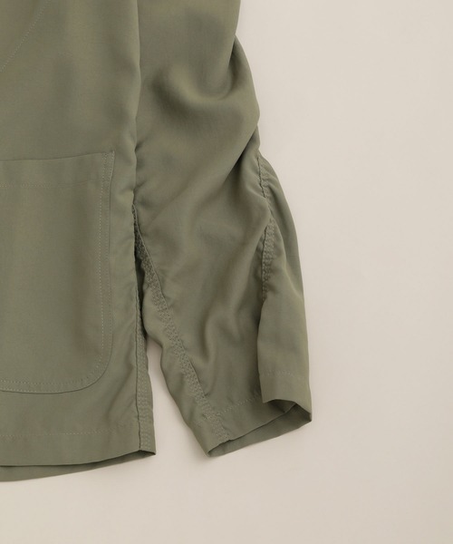 NANO universe（ナノユニバース）の「LB.03/KOMATSU ポリオックスパッカリングジャケット（テーラードジャケット・メンズ・カーキ/モカ・S/M/L）」の8枚目の写真