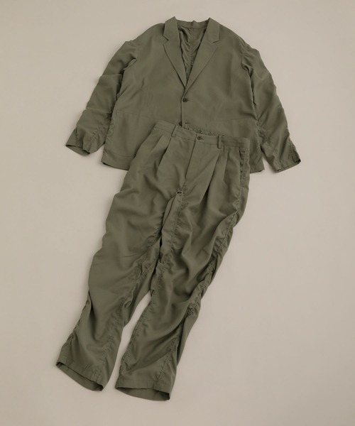 NANO universe（ナノユニバース）の「LB.03/KOMATSU ポリオックスパッカリングジャケット（テーラードジャケット・メンズ・カーキ/モカ・S/M/L）」の12枚目の写真