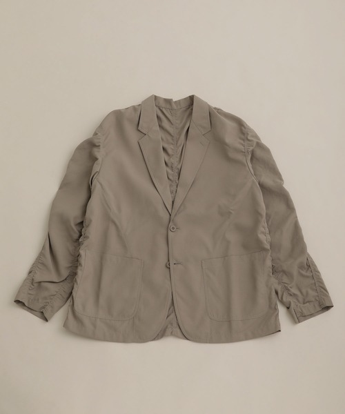 NANO universe（ナノユニバース）の「LB.03/KOMATSU ポリオックスパッカリングジャケット（テーラードジャケット・メンズ・カーキ/モカ・S/M/L）」の20枚目の写真