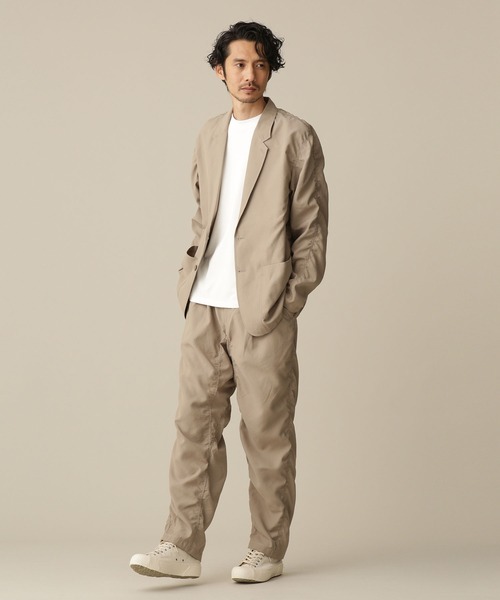 NANO universe（ナノユニバース）の「LB.03/KOMATSU ポリオックスパッカリングジャケット（テーラードジャケット・メンズ・カーキ/モカ・S/M/L）」の14枚目の写真