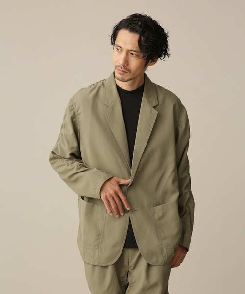 NANO universe（ナノユニバース）の「LB.03/KOMATSU ポリオックスパッカリングジャケット（テーラードジャケット・メンズ・カーキ/モカ・S/M/L）」の17枚目の写真