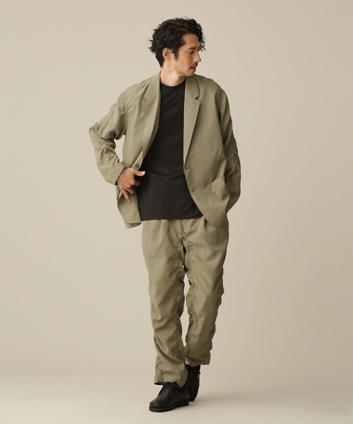 NANO universe（ナノユニバース）の「LB.03/KOMATSU ポリオックスパッカリングジャケット（テーラードジャケット・メンズ・カーキ/モカ・S/M/L）」の18枚目の写真