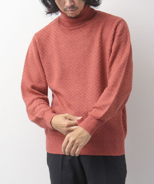 セール】ワッフルカノコ タートルネックニット（ニット/セーター  