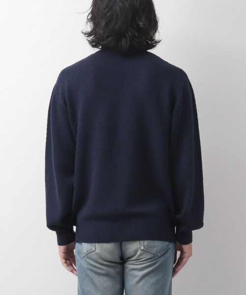 NOLLEY'S goodman(ノーリーズグッドマン)の「ワッフルカノコ タートルネックニット(ニット/セーター・メンズ・ブルー/オレンジ/ネイビー・S/M/L/XL)」の21枚目の写真