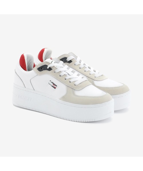 tommy jeans(トミー ジーンズ)の「アイコニックフラットフォームスニーカー(スニーカー・レディース・ホワイト・23cm/23.5cm/24cm/24.5cm)」の1枚目の写真