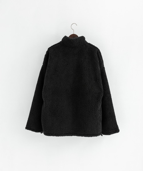 Ressaca（レサーカ）の「オーバーサイズ スタンドカラー 2Wayリバーシブルボアフリースブルゾン（ブルゾン・メンズ・ブルー/ダークグリーン/ブラック/グリーン/ベージュ/イエロー・M/L）」の18枚目の写真