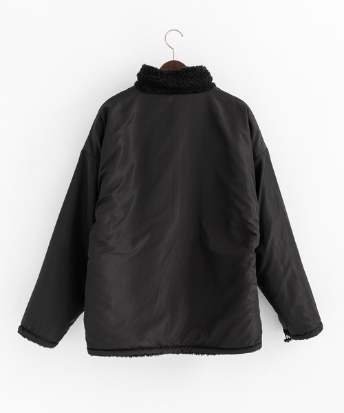 Ressaca（レサーカ）の「オーバーサイズ スタンドカラー 2Wayリバーシブルボアフリースブルゾン（ブルゾン・メンズ・ブルー/ダークグリーン/ブラック/グリーン/ベージュ/イエロー・M/L）」の20枚目の写真