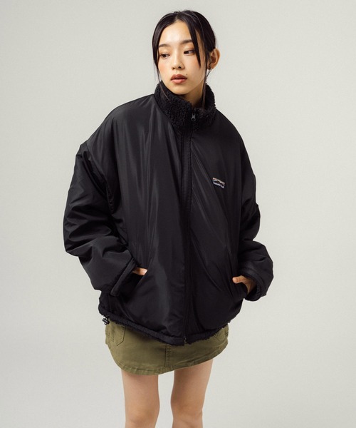 Ressaca（レサーカ）の「オーバーサイズ スタンドカラー 2Wayリバーシブルボアフリースブルゾン（ブルゾン・メンズ・ブルー/ダークグリーン/ブラック/グリーン/ベージュ/イエロー・M/L）」の13枚目の写真