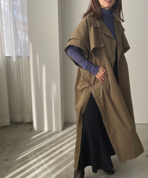 210nouve（トゥージュヌーブ）の「スリーブレストレンチコート（トレンチコート・レディース・ベージュ/アイボリー/オリーブ/ブラック・FREE）」の5枚目の写真