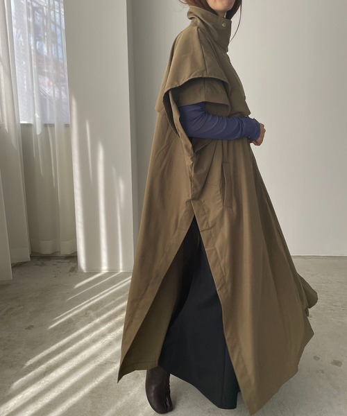 210nouve（トゥージュヌーブ）の「スリーブレストレンチコート（トレンチコート・レディース・ベージュ/アイボリー/オリーブ/ブラック・FREE）」の6枚目の写真