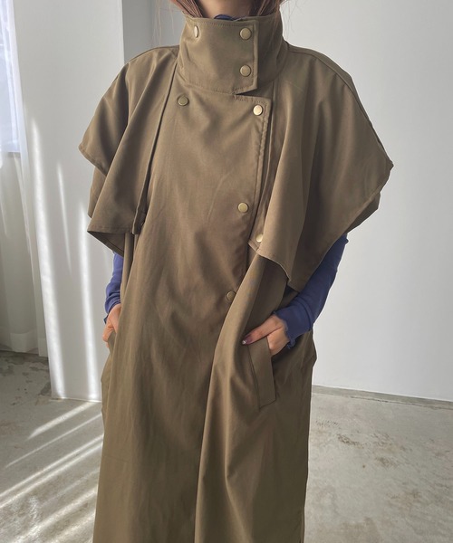 210nouve（トゥージュヌーブ）の「スリーブレストレンチコート（トレンチコート・レディース・ベージュ/アイボリー/オリーブ/ブラック・FREE）」の10枚目の写真