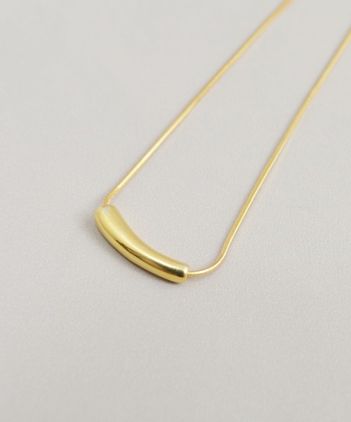 styiro（スタイロ）の「金属アレルギー対応 メタルチューブネックレス（ネックレス・レディース・ゴールド/シルバー・FREE）」の3枚目の写真