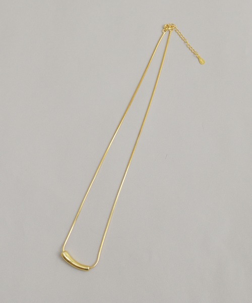 styiro（スタイロ）の「金属アレルギー対応 メタルチューブネックレス（ネックレス・レディース・ゴールド/シルバー・FREE）」の4枚目の写真