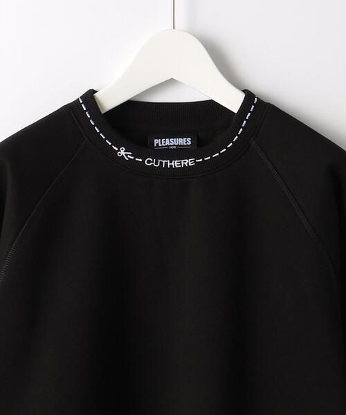 PLEASURES（プレジャー）の「＜PLEASURES＞ CUT HERE CREW NECK/スウェット（スウェット・メンズ・ブラック・M/L/XL）」の4枚目の写真