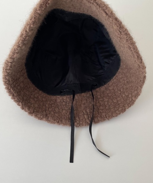 CANAL JEAN（キャナルジーン）の「El mar(エルマール) ボアバケットハット（ハット・レディース・アイボリー/ブルー/ブラウン/ブラック・ONE SIZE）」の10枚目の写真