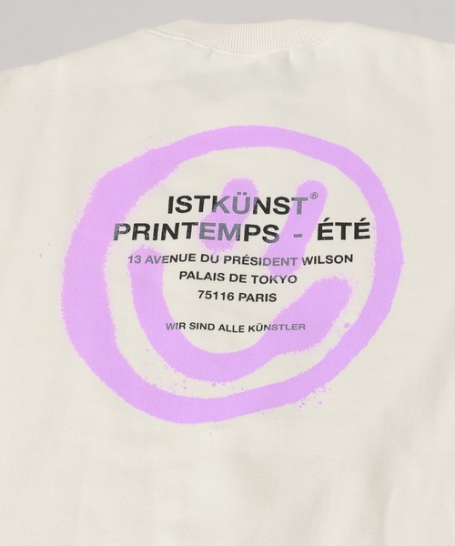 【セール】【UNISEX】ISTKUNST／ロゴスマイリープルオーバー（裏起毛） 2168682（スウェット）｜ISTKUNST（イストクンスト）