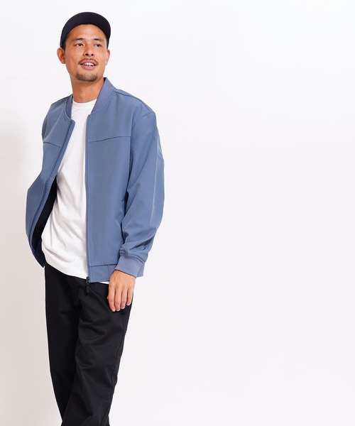 GIORDANO（ジョルダーノ）の「[ GIORDANO ] ソフトシェルブルゾン | 撥水/ストレッチ/防風/裏地フリース  (ユニセックス)（ブルゾン・レディース・ブラック/ブルー・MEDIUM/LARGE/X-LARGE）」の14枚目の写真