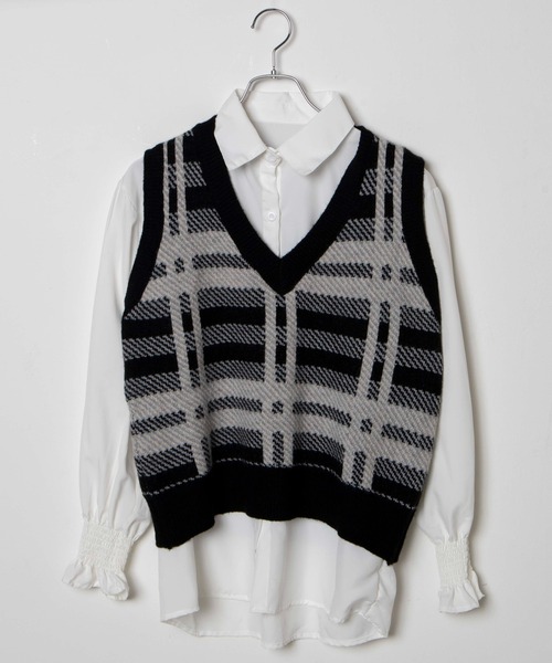 PHILLY（フィリー）の「チェックベストSETシャツ（ベスト・レディース・アイボリー/ブラック・FREE）」の14枚目の写真