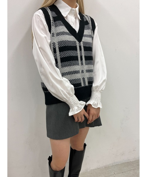 PHILLY（フィリー）の「チェックベストSETシャツ（ベスト・レディース・アイボリー/ブラック・FREE）」の11枚目の写真
