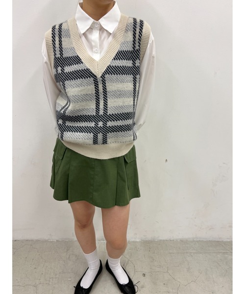 PHILLY（フィリー）の「チェックベストSETシャツ（ベスト・レディース・アイボリー/ブラック・FREE）」の13枚目の写真