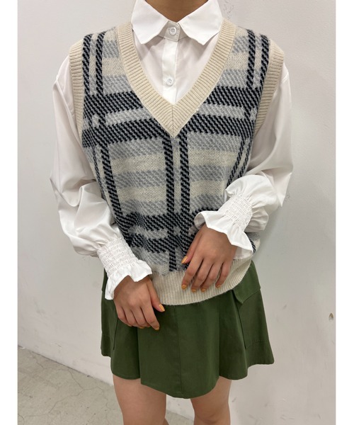 PHILLY（フィリー）の「チェックベストSETシャツ（ベスト・レディース・アイボリー/ブラック・FREE）」の22枚目の写真