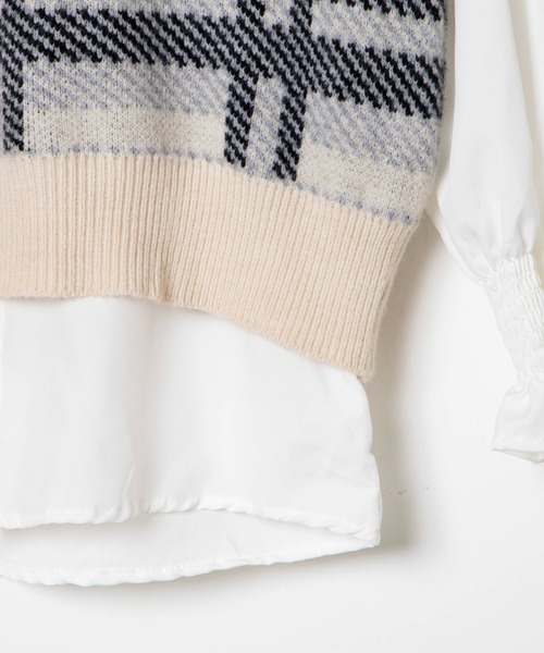 PHILLY（フィリー）の「チェックベストSETシャツ（ベスト・レディース・アイボリー/ブラック・FREE）」の10枚目の写真