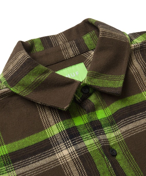 HUF（ハフ）の「SORRENTO FLANNEL SHIRT / HUF フランネルシャツ（シャツ/ブラウス・メンズ・チョコ/ナチュラル・SMALL/MEDIUM/LARGE/X-LARGE/XX-LARGE）」の15枚目の写真
