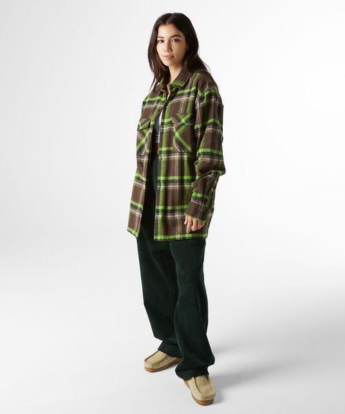 HUF（ハフ）の「SORRENTO FLANNEL SHIRT / HUF フランネルシャツ（シャツ/ブラウス・メンズ・チョコ/ナチュラル・SMALL/MEDIUM/LARGE/X-LARGE/XX-LARGE）」の10枚目の写真