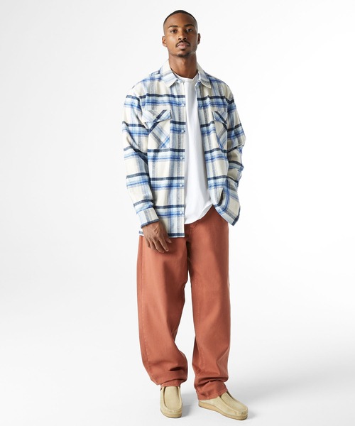 HUF（ハフ）の「SORRENTO FLANNEL SHIRT / HUF フランネルシャツ（シャツ/ブラウス・メンズ・チョコ/ナチュラル・SMALL/MEDIUM/LARGE/X-LARGE/XX-LARGE）」の6枚目の写真